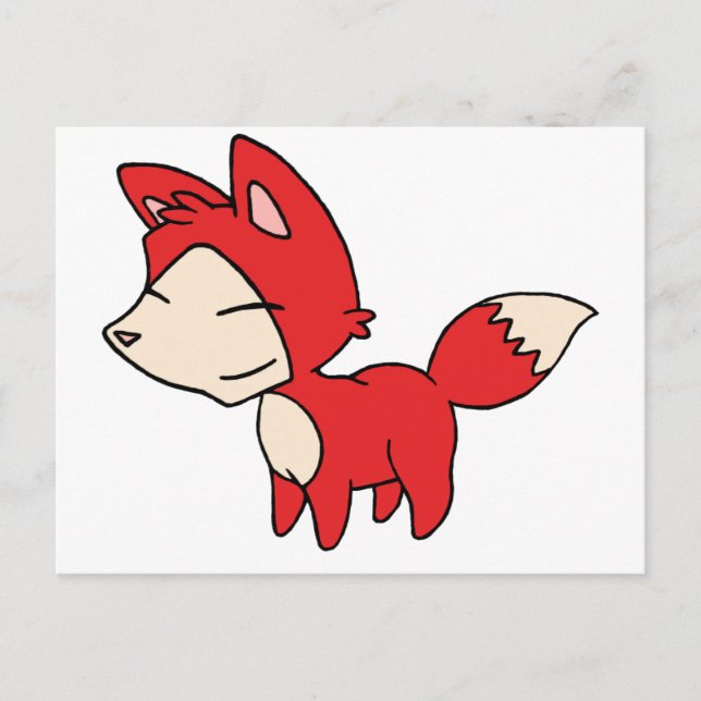 Postal Casual Grinning Fox (Anverso)