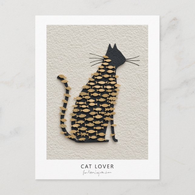 Postal Cat and Fish v11 (Anverso)