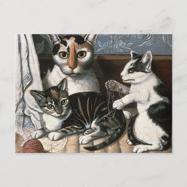 Postal Cat and Kittens, c.1872-1883 (Anverso)
