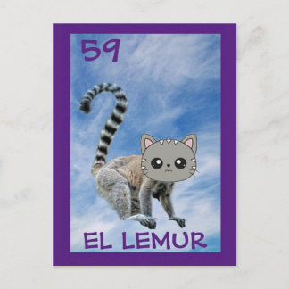 Postal Cat Art, El Lemur, Postcard