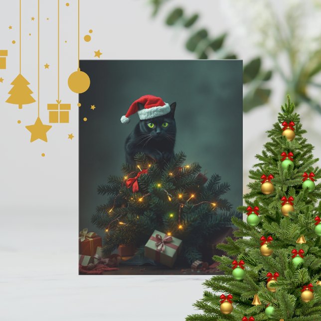 Postal Cat-astrophe Christmas Holiday Chaos Funny Cat  (Subido por el creador)