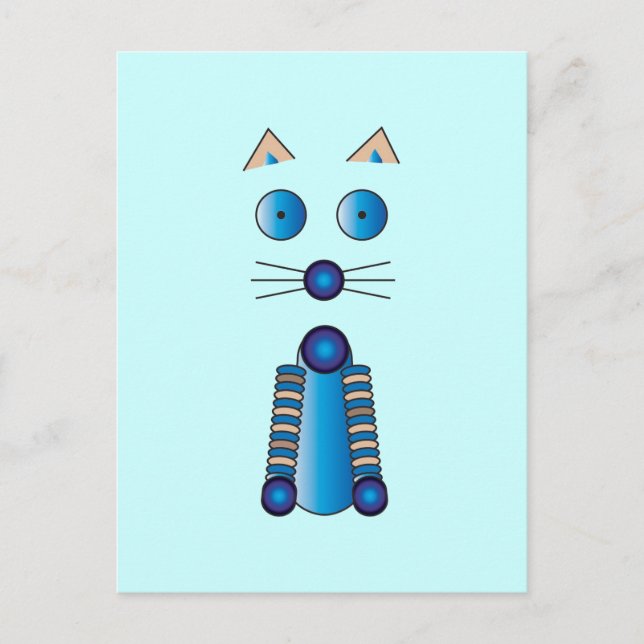 Postal CAT azul (Anverso)