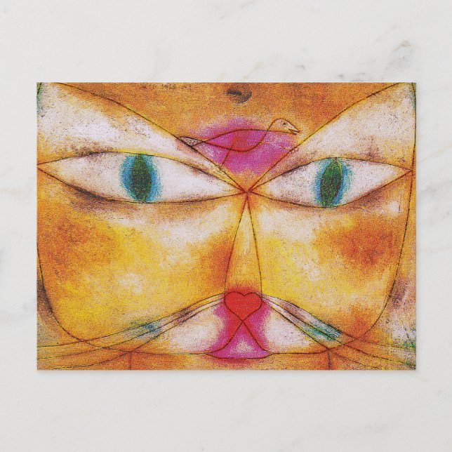 Postal Cat & Bird by Paul Klee (Anverso)