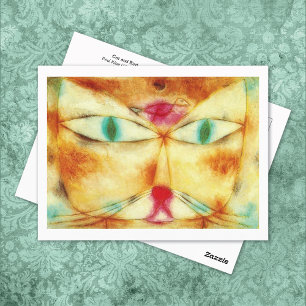 Postal Cat Bird Paul Klee
