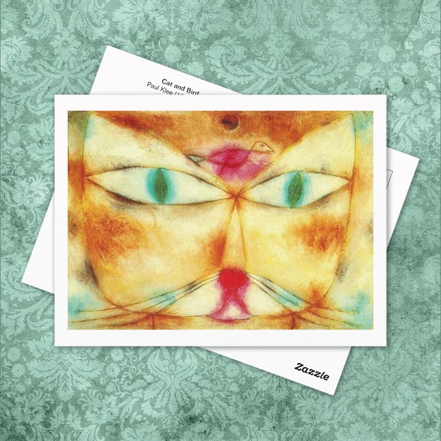Postal Cat Bird Paul Klee (Subido por el creador)
