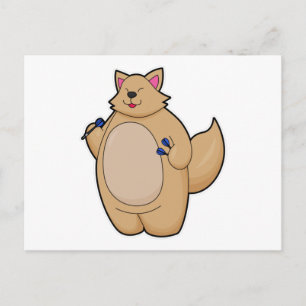 Postal Cat como jugador de Dart con dardos