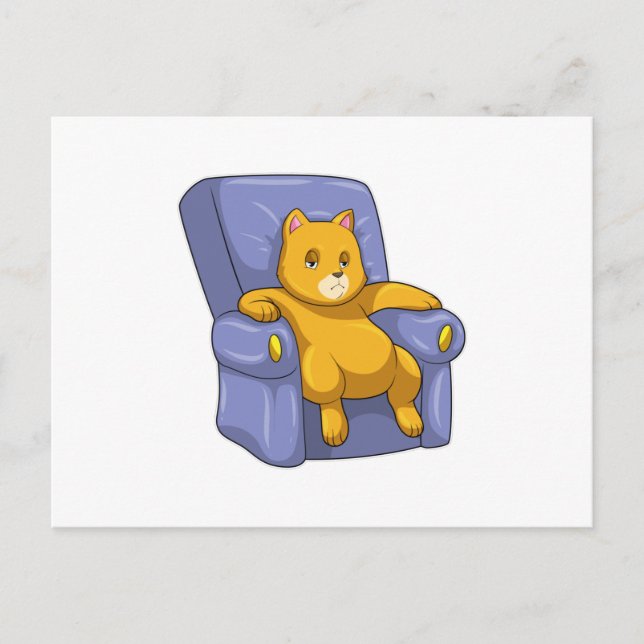 Postal Cat con Sofa (Anverso)