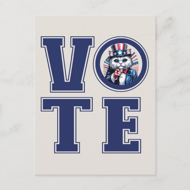 Postal Cat dice voto (Anverso)