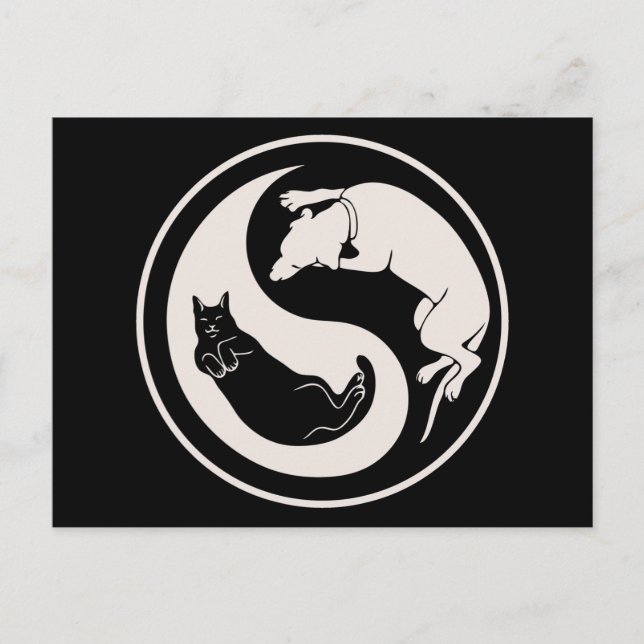 Postal Cat-Dog Yin-Yang (Anverso)