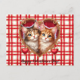 Postal Cat el día de San Valentín