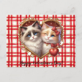 Postal Cat el día de San Valentín