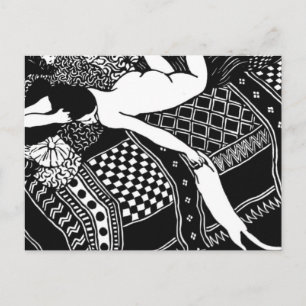 Postal Cat Felix Vallotton Lady Bed Laziness La Paresse