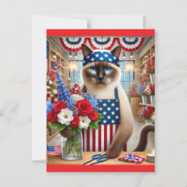 Postal CAT Lover Fiesta 4 de julio Día de la Independenci