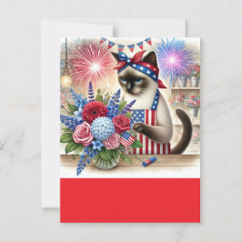 Postal CAT Lover Fiesta 4 de julio Día de la Independenci