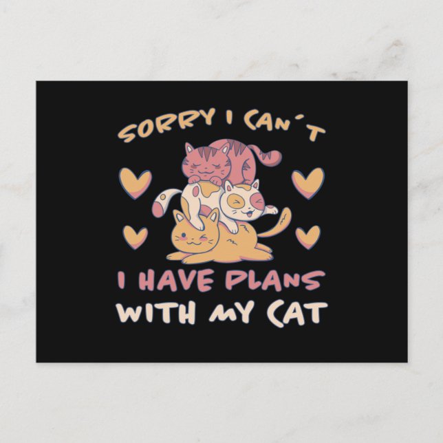 Postal Cat Meow Cute Kitten Gracioso Regalo de gatos (Anverso)