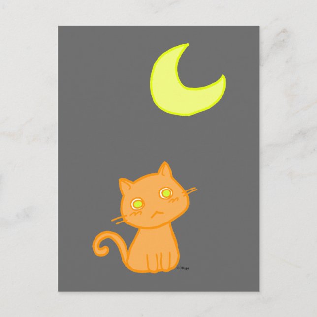 Postal Cat Moon (Anverso)