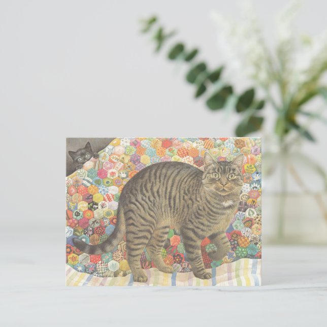 POSTAL CAT POSTCARD ILLUSTRATION (Anverso de pie)