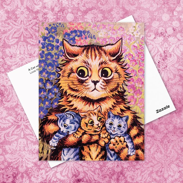 Postal Cat with Her Kittens Louis Wain (Subido por el creador)