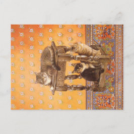 POSTAL CAT Y PINTURA DE KITTEN