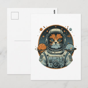 Postal Cata-astronauta en Asteroides
