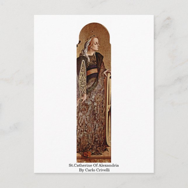 Postal Catalina De Alejandría, Por Carlo Crivelli (Anverso)