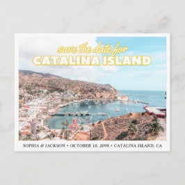Postal Catalina Island Save the Date Wedding Postcard