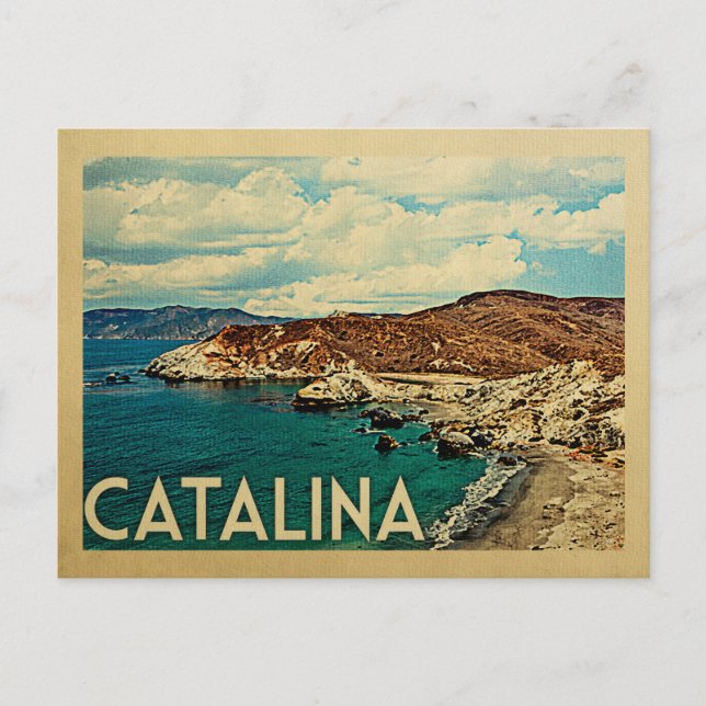Postal Catalina Postcard California Vintage Travel (Anverso)