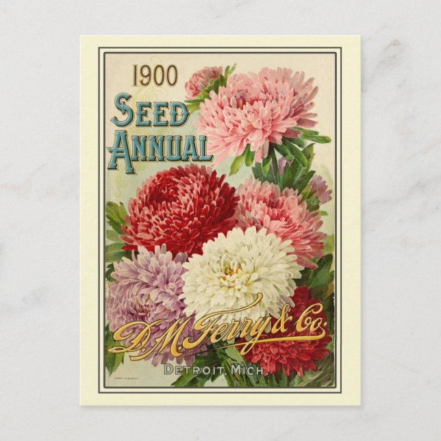 Postal Catálogo de semillas de flores de jardinería de ép (Anverso)