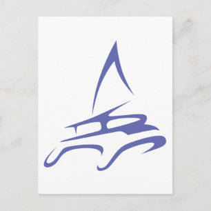 Postal Catamarán en estilo de dibujo deseoso