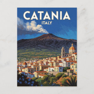 Postal Catania Italia Monte Etna Escena de Viaje 🌋