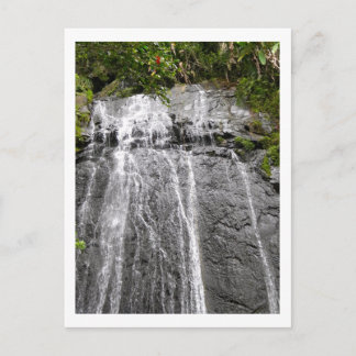 Postal Catarata de El Yunque sobre la selva tropical