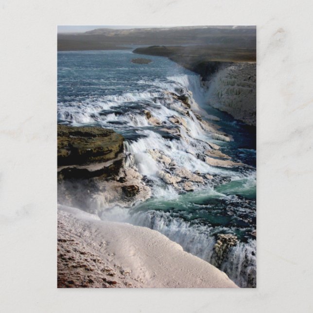 Postal Catarata de Gull Foss Islandia (Anverso)