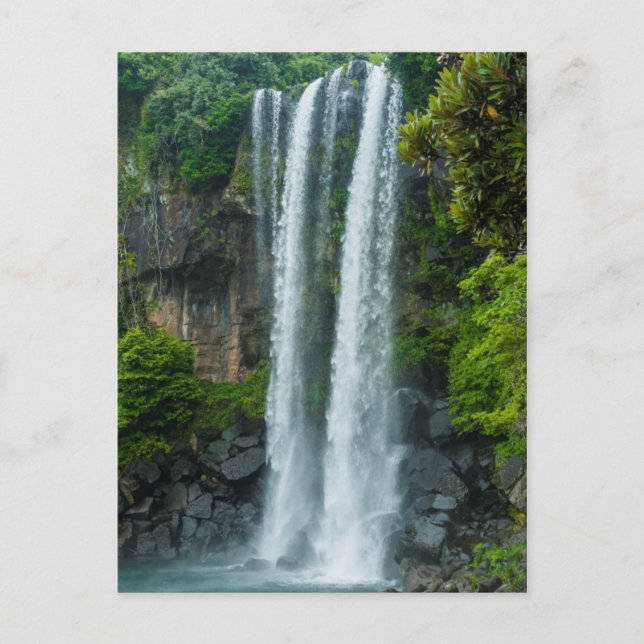 Postal Catarata de Jeongbang, Corea del Sur (Anverso)