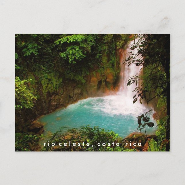 Postal Catarata de Río Celeste Costa Rica Postcard (Anverso)