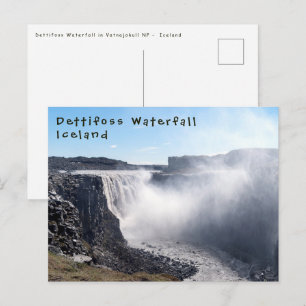 Postal Catarata Dettifoss en el PN Vatnajokull - Islandia