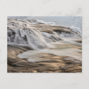 Postal Catarata Godafoss, invierno, Islandia