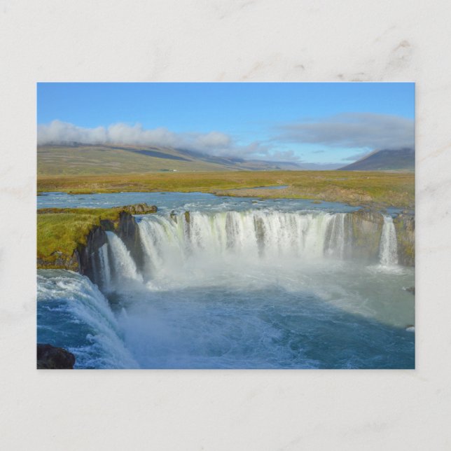 Postal Catarata Godafoss, Islandia (Anverso)