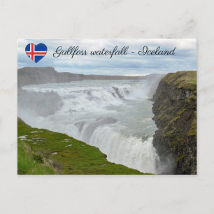 Postal Catarata Gullfoss - Sudoeste de Islandia