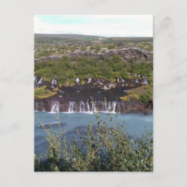 Postal catarata Hraunfossar en Islandia