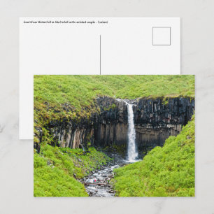 Postal Catarata Svartifoss en Skaftafell - Islandia