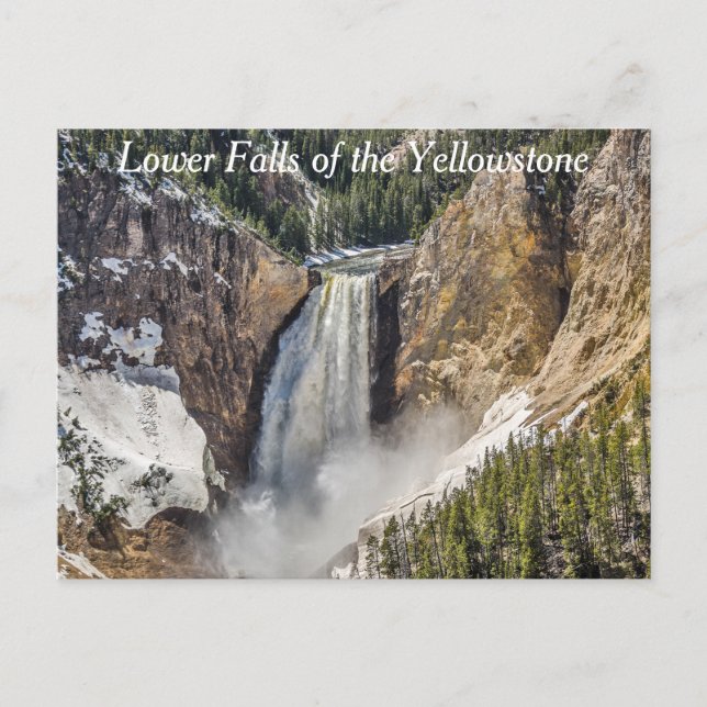 Postal Cataratas bajas de Yellowstone (Anverso)