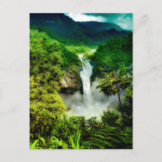 Postal Cataratas | Cataratas de San Rafael, Ecuador (Anverso)