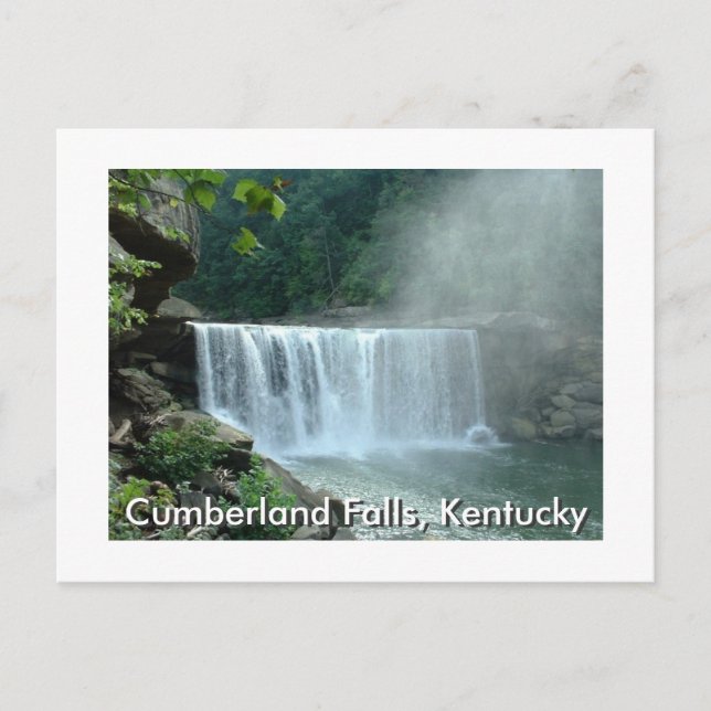 Postal Cataratas Cumberland, Kentucky (Anverso)