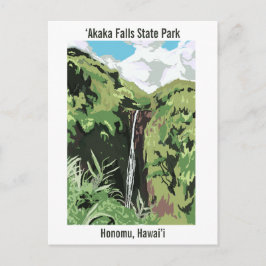Postal Cataratas de Akaka Paisaje Tropical de Hawaii