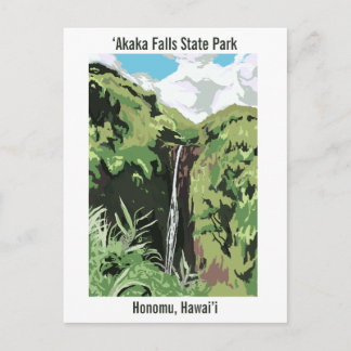 Postal Cataratas de Akaka Paisaje Tropical de Hawaii