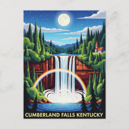 Postal Cataratas de Cumberland Kentucky Noche