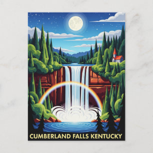 Postal Cataratas de Cumberland Kentucky Noche