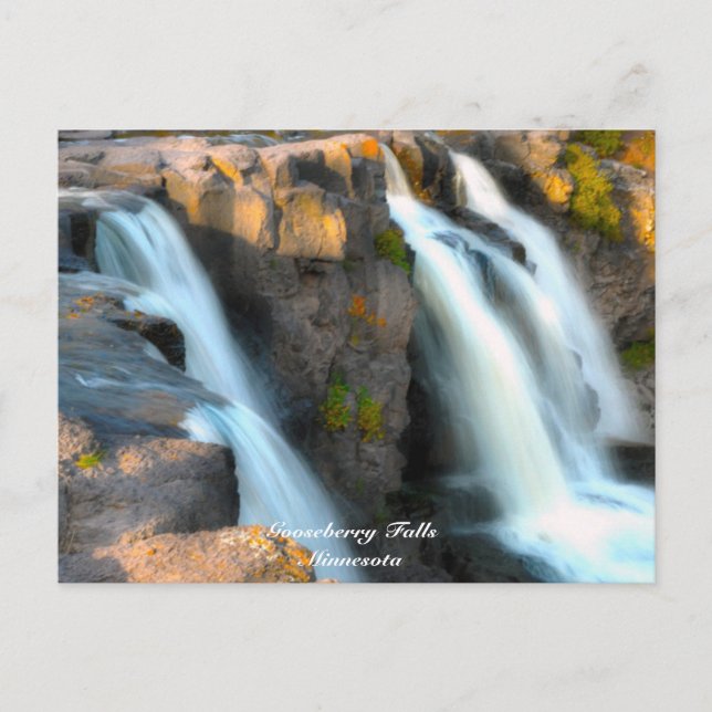 Postal Cataratas de Gooseberry, Minnesota (Anverso)