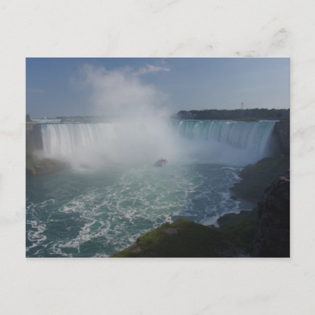 Postal Cataratas de herradura en las cataratas del Niágar (Anverso)