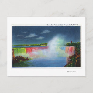 Postal Cataratas de herradura iluminadas en la noche nº 2